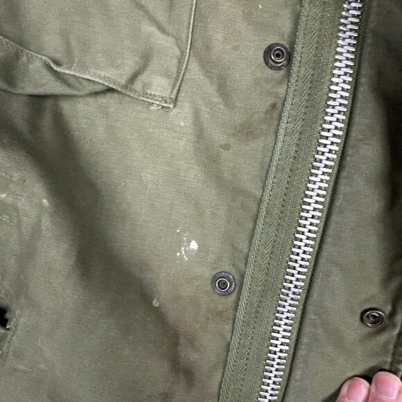 M65 Jacket OG-107 Small Short Field Coat 60s Conmar Zipper Vintage US Army - Picture 10 of 11